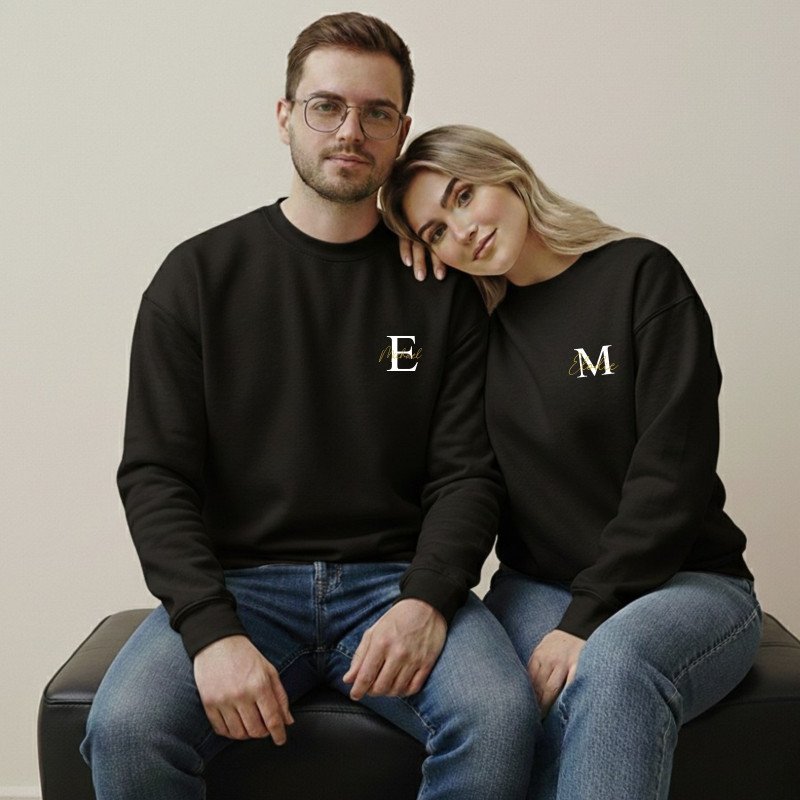 Sweat-shirt personnalisé avec lettre et nom