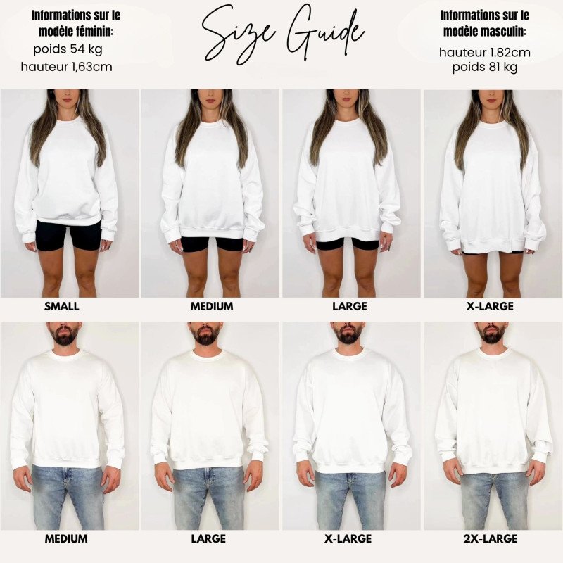 Sweat-shirt personnalisé avec lettre et nom