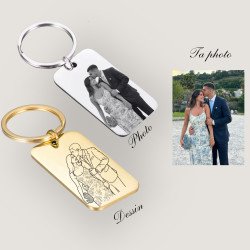 Porte-clé rectangulaire personnalisé